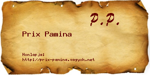Prix Pamina névjegykártya